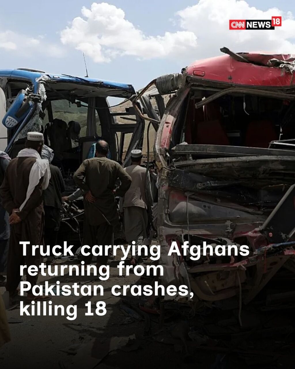 Truck Carrying Afghans Returning From Pakistan Crashes, Killing 18 Including 10 Children 