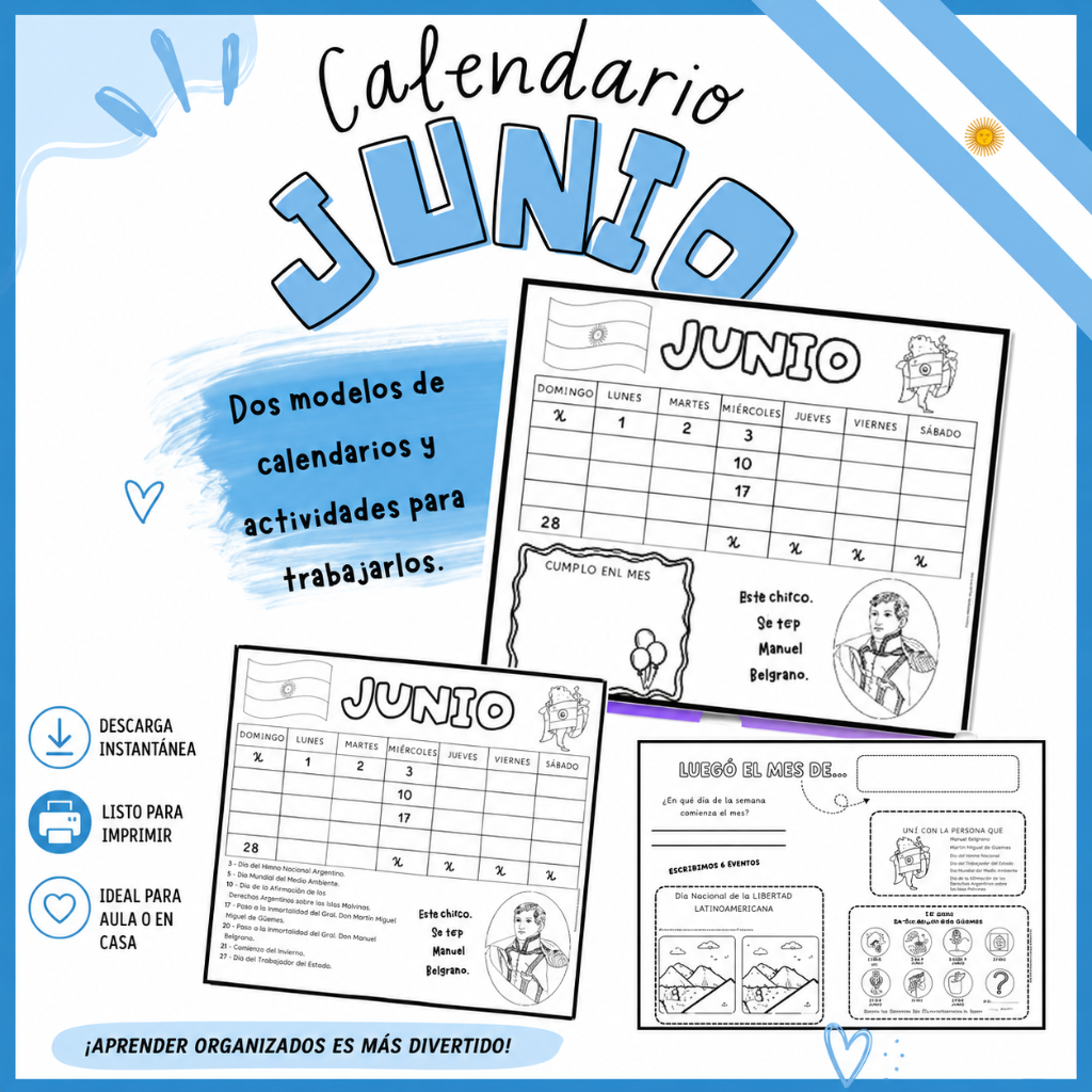 Calendario Junio