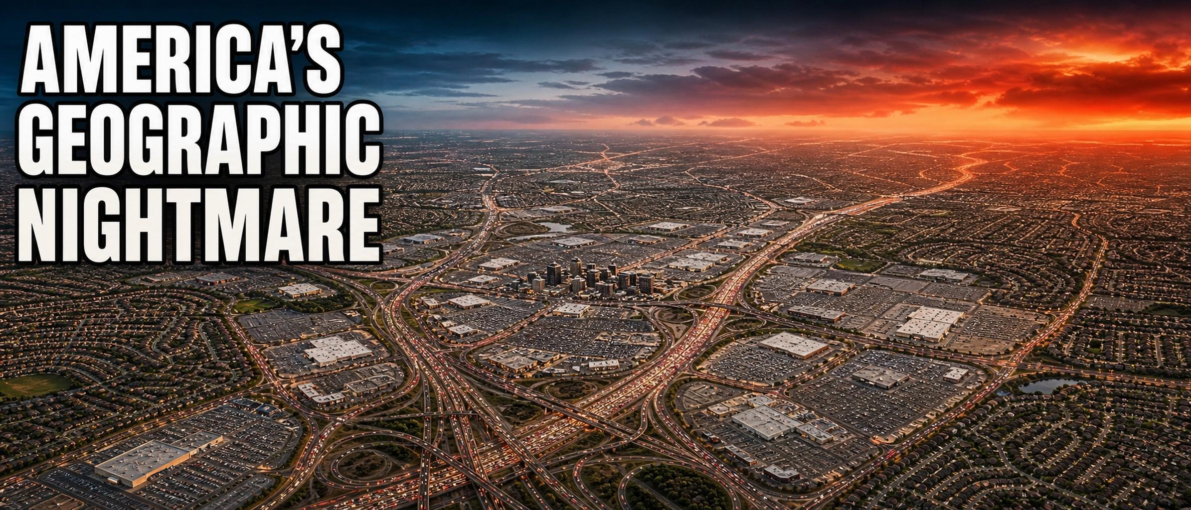 The Geography of American Urban Disaster: How "Slop Sprawl" Conquered a Continent The View from Above Reveals Everything
