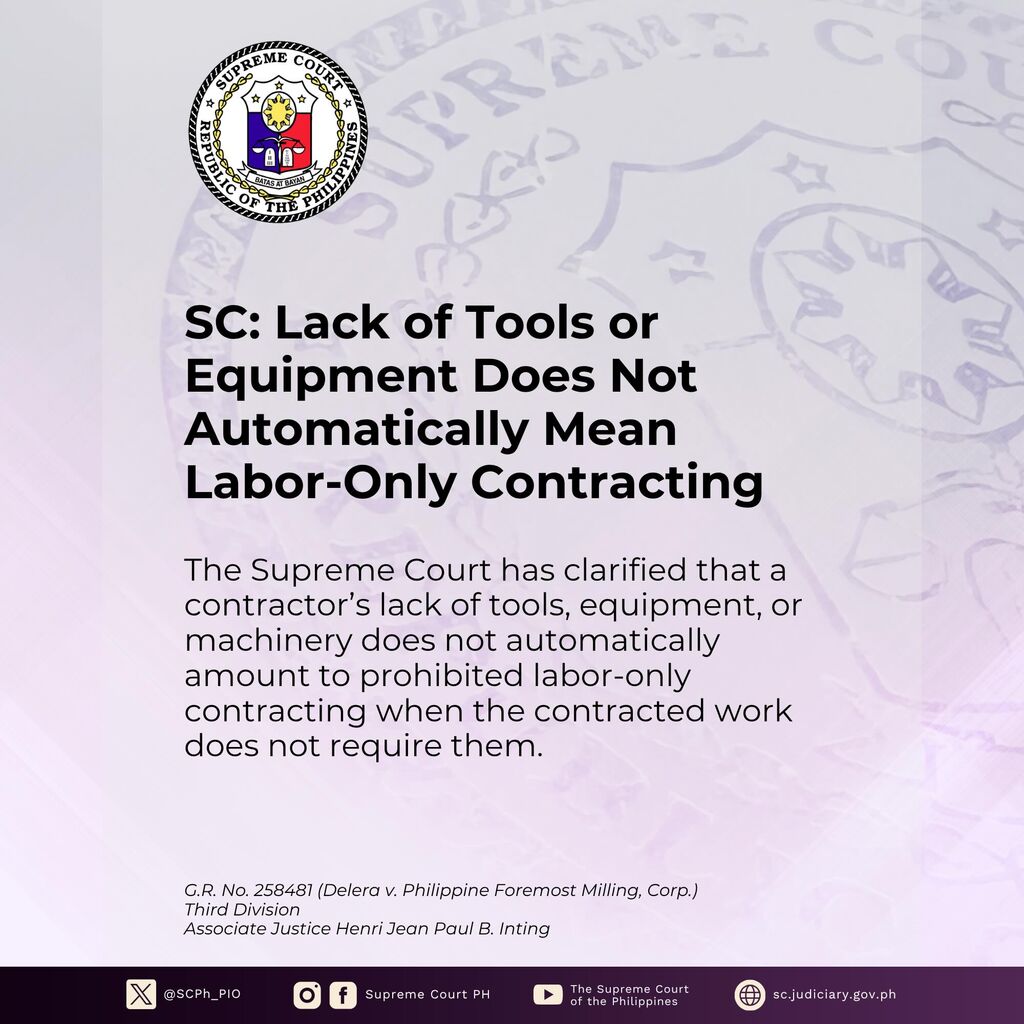  SC: Lack of Tools or Equipment Does Not Automatically Mean Labor-Only Contracting