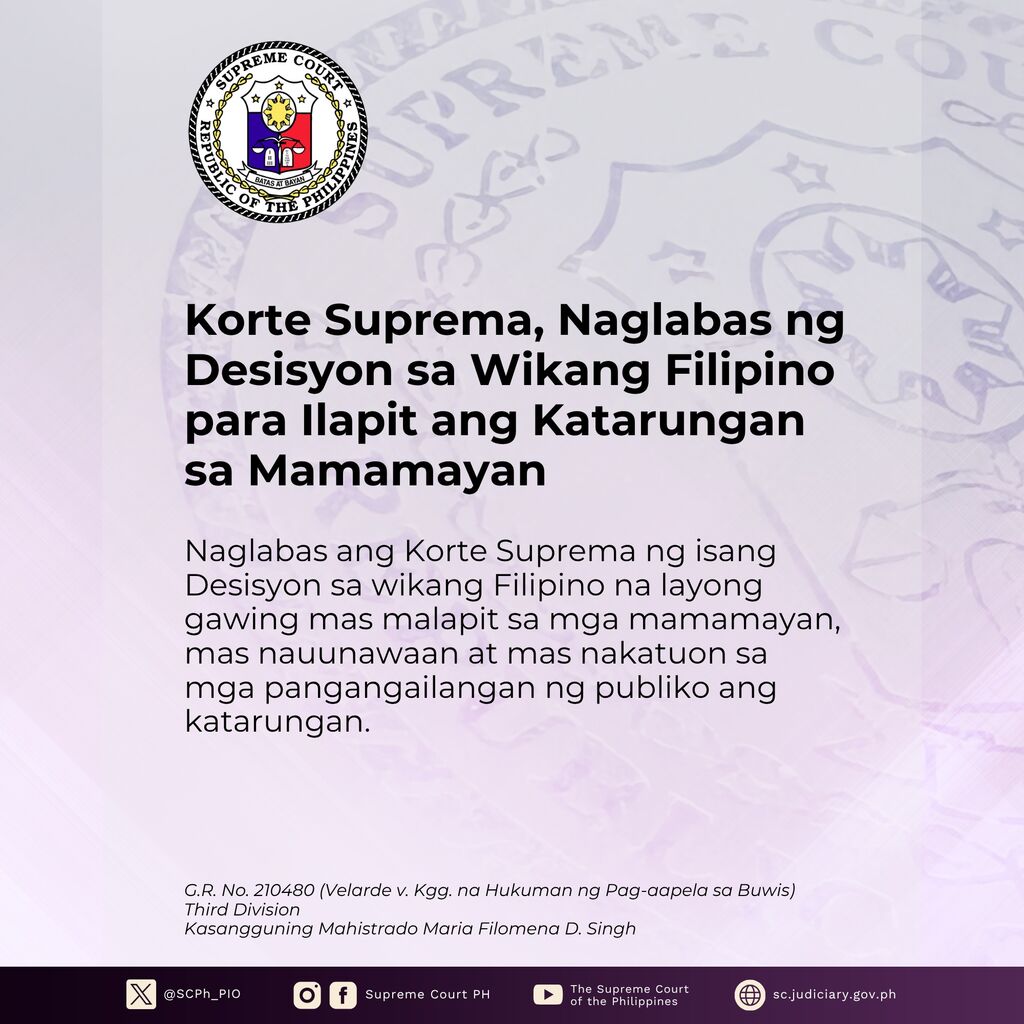 Supreme Court Uses Filipino Decision to Advance Access to Justice