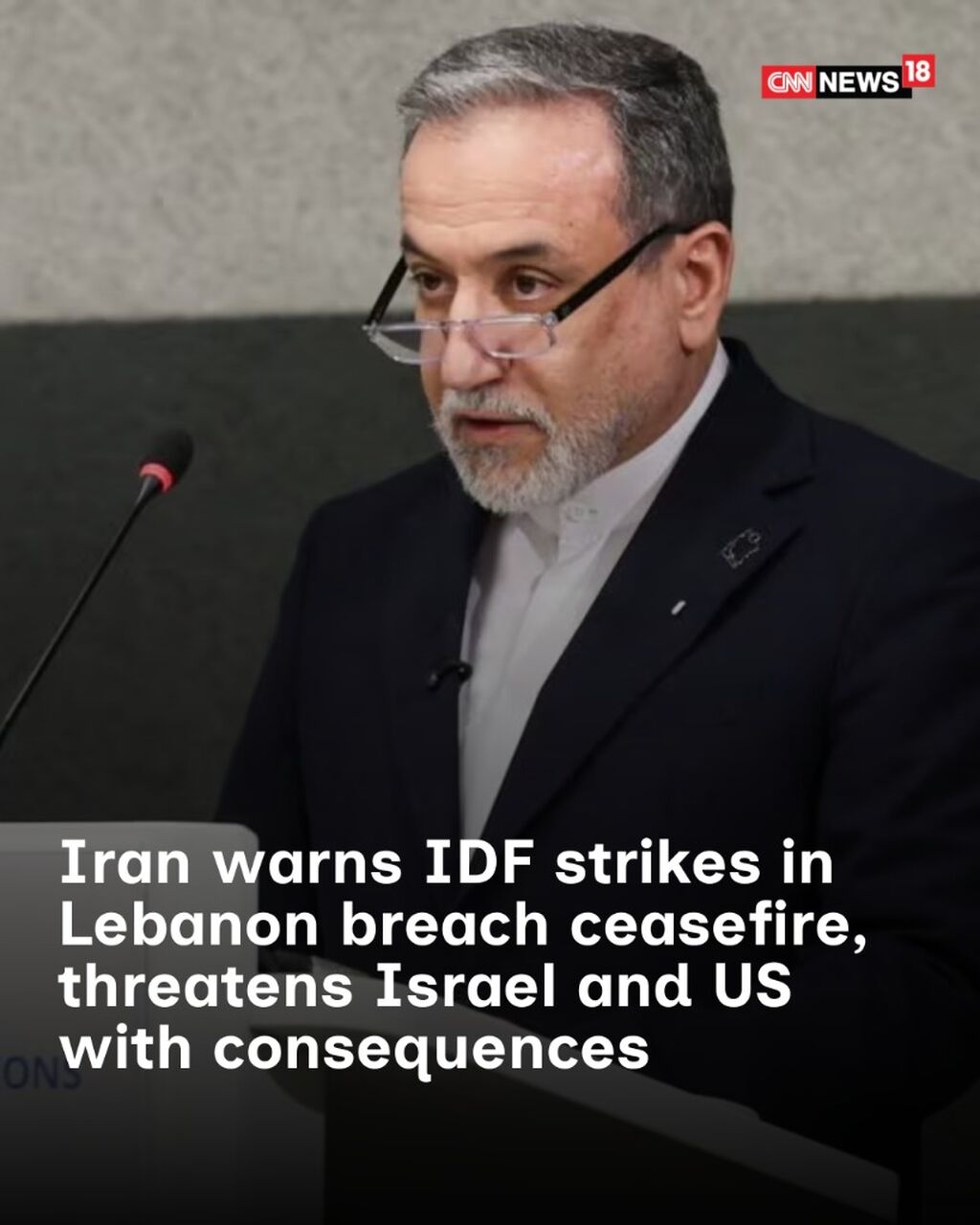 Iran warns IDF strikes in Lebanon breach ceasefire, threatens Israel and US with consequences