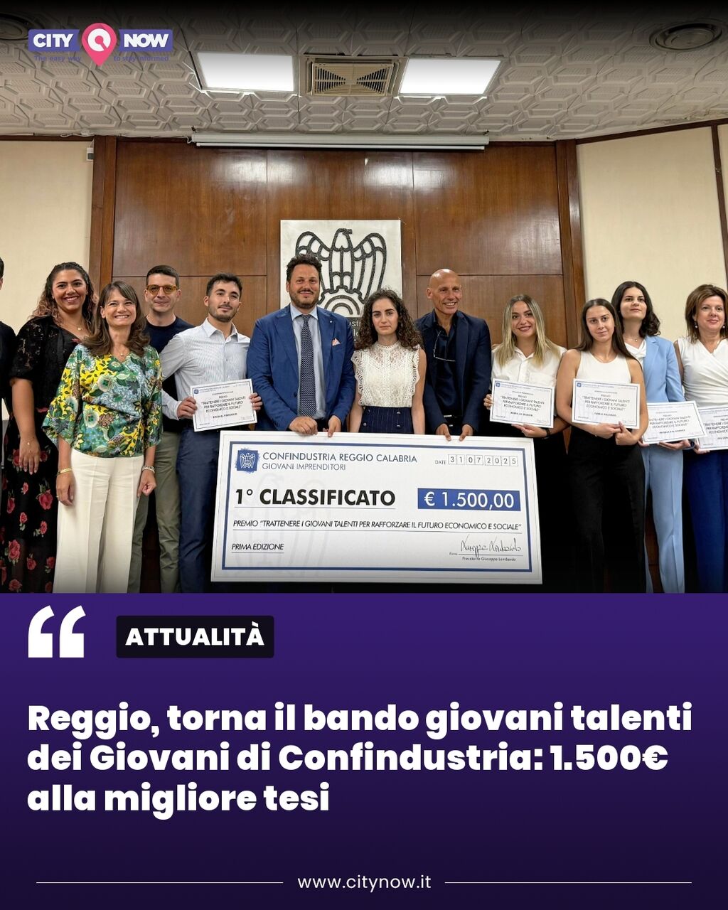 Reggio, torna il bando giovani talenti dei Giovani di Confindustria: 1.500&euro; alla migliore tesi