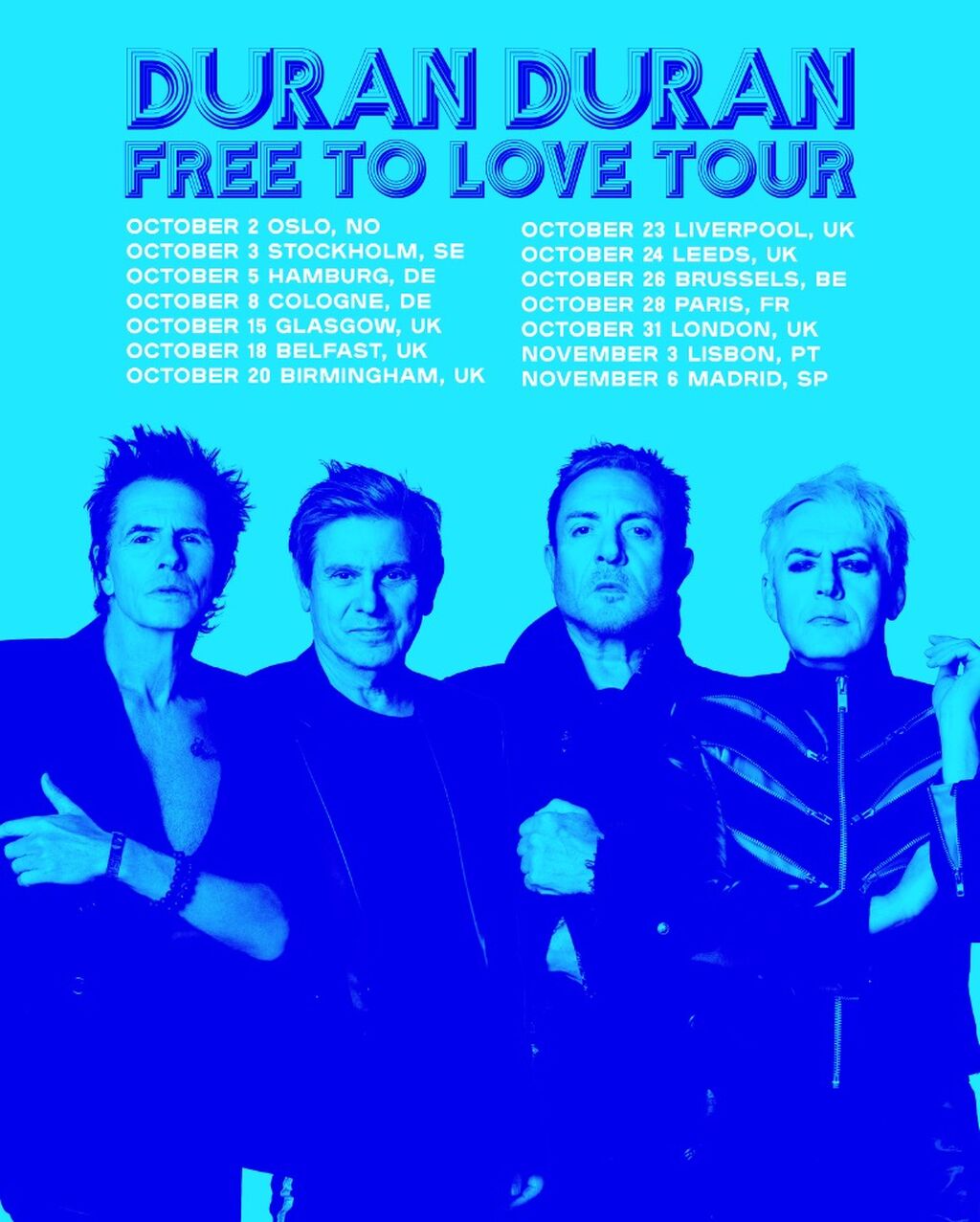 DUran Duran Autumn 2026 dates! 