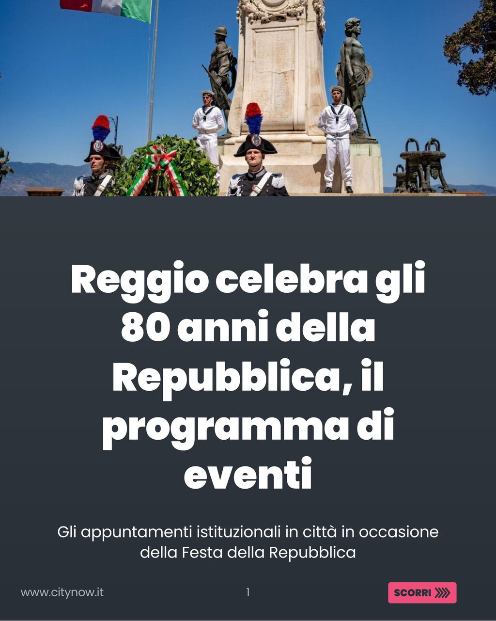 Reggio celebra gli 80 anni della Repubblica, il programma di eventi