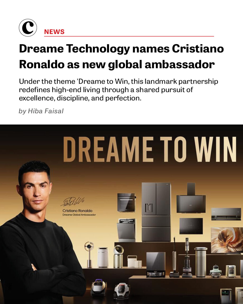 Dreame Technology names Cristiano Ronaldo as new global ambassador