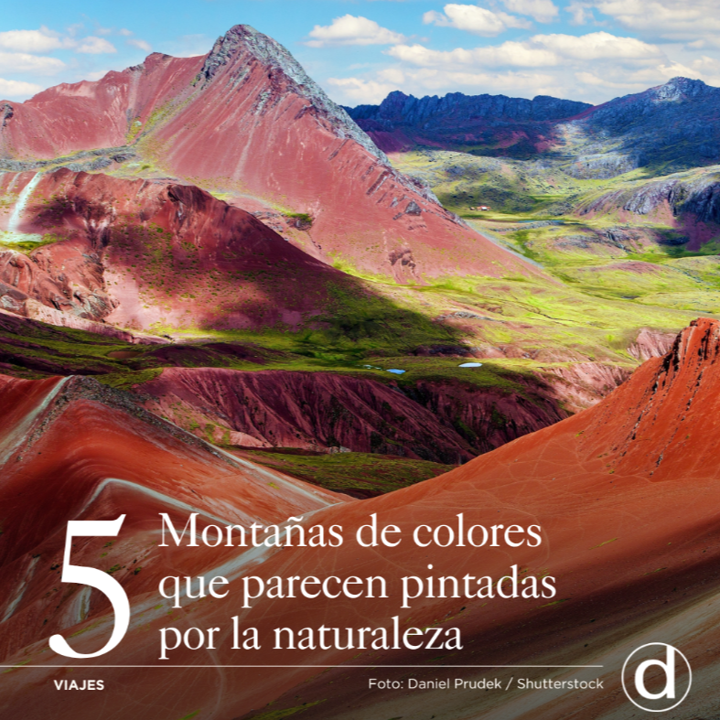 Monta&ntilde;as de colores que parecen pintadas a mano por la naturaleza