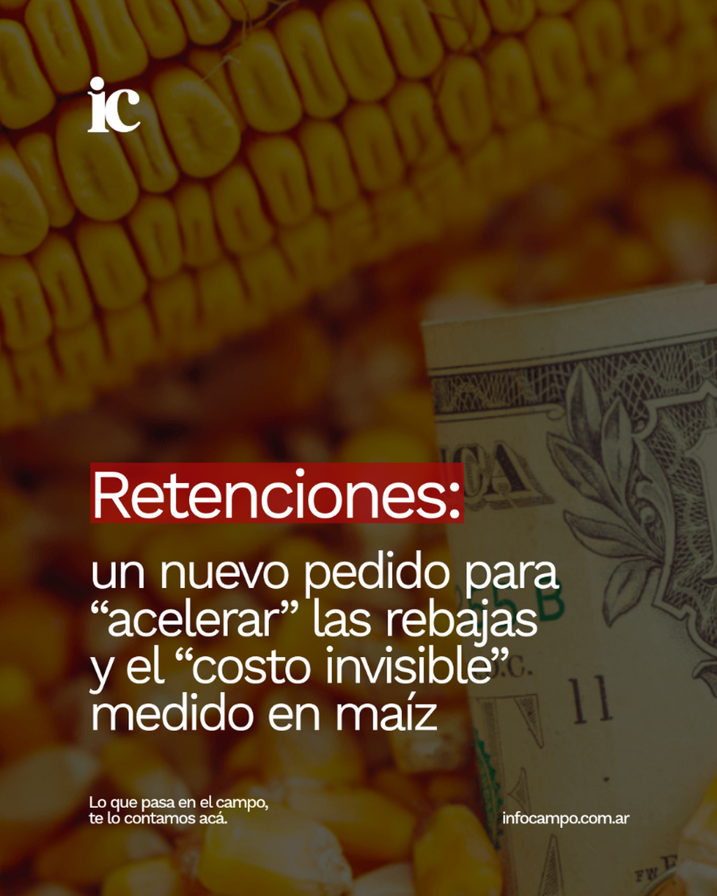 Retenciones: un nuevo pedido para &ldquo;acelerar&rdquo; las rebajas y el &ldquo;costo invisible&rdquo; medido en ma&iacute;z | Infocampo