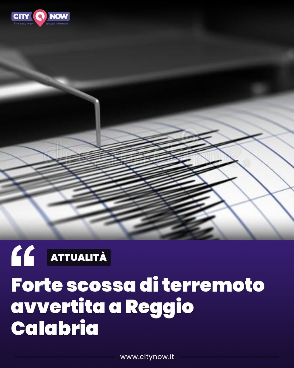 Forte scossa di terremoto avvertita a Reggio Calabria