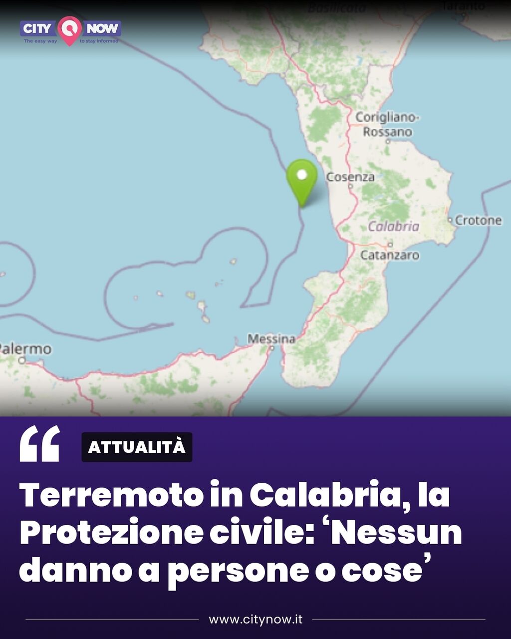 Terremoto in Calabria, la Protezione civile: &lsquo;Nessun danno a persone o cose&rsquo;