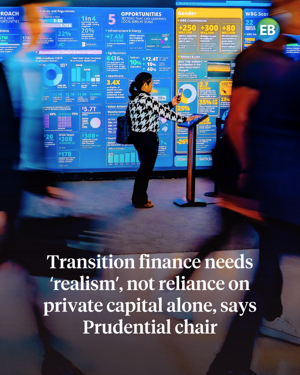 Transition finance needs &lsquo;realism&rsquo;, not reliance on private capital alone, says Prudential chair