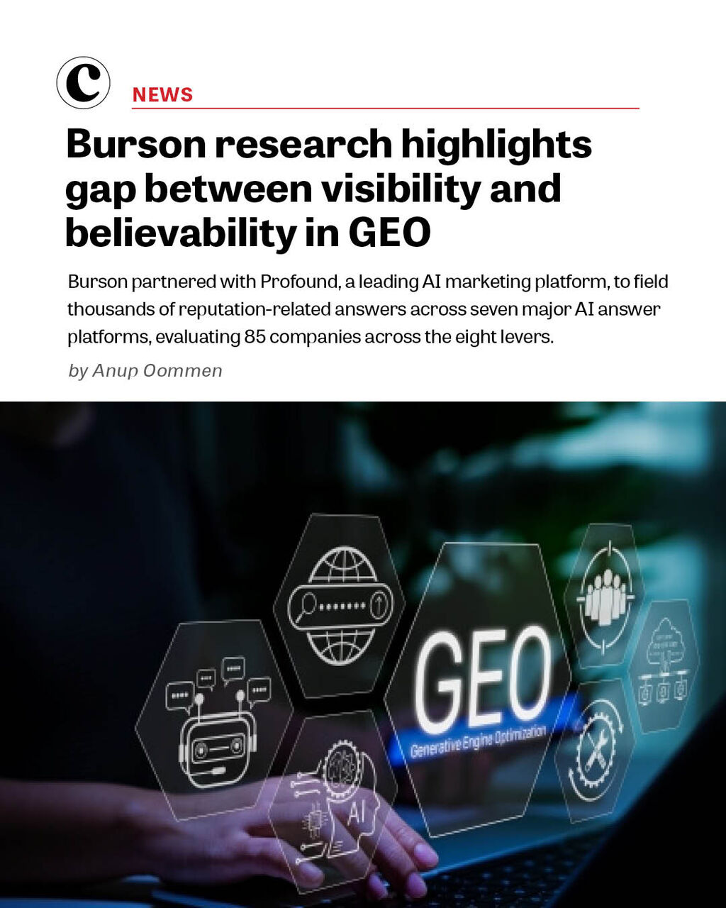 Burson research highlights gap between visibility and believability in generative engine optimisation