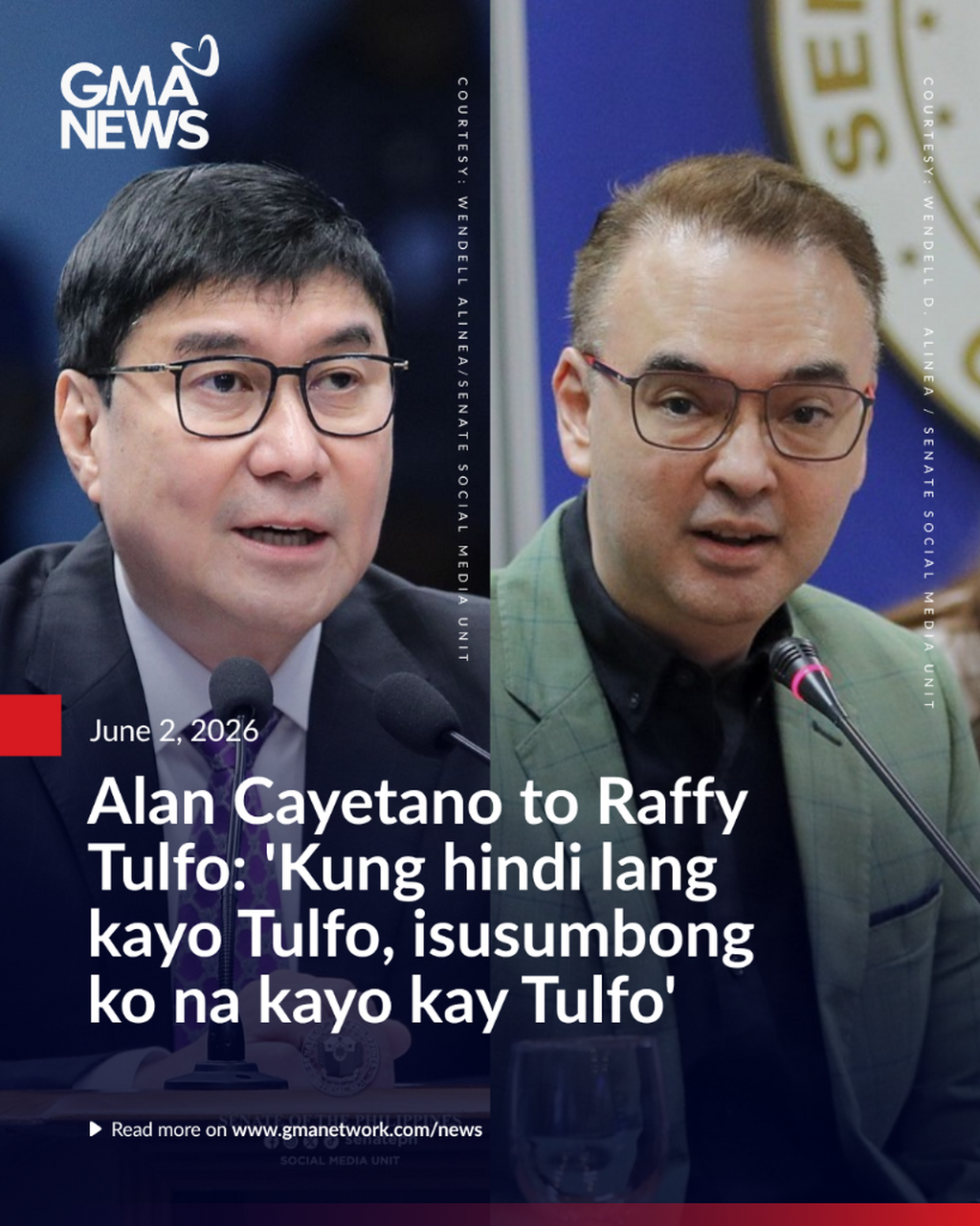 Alan Peter Cayetano to Raffy Tulfo: 