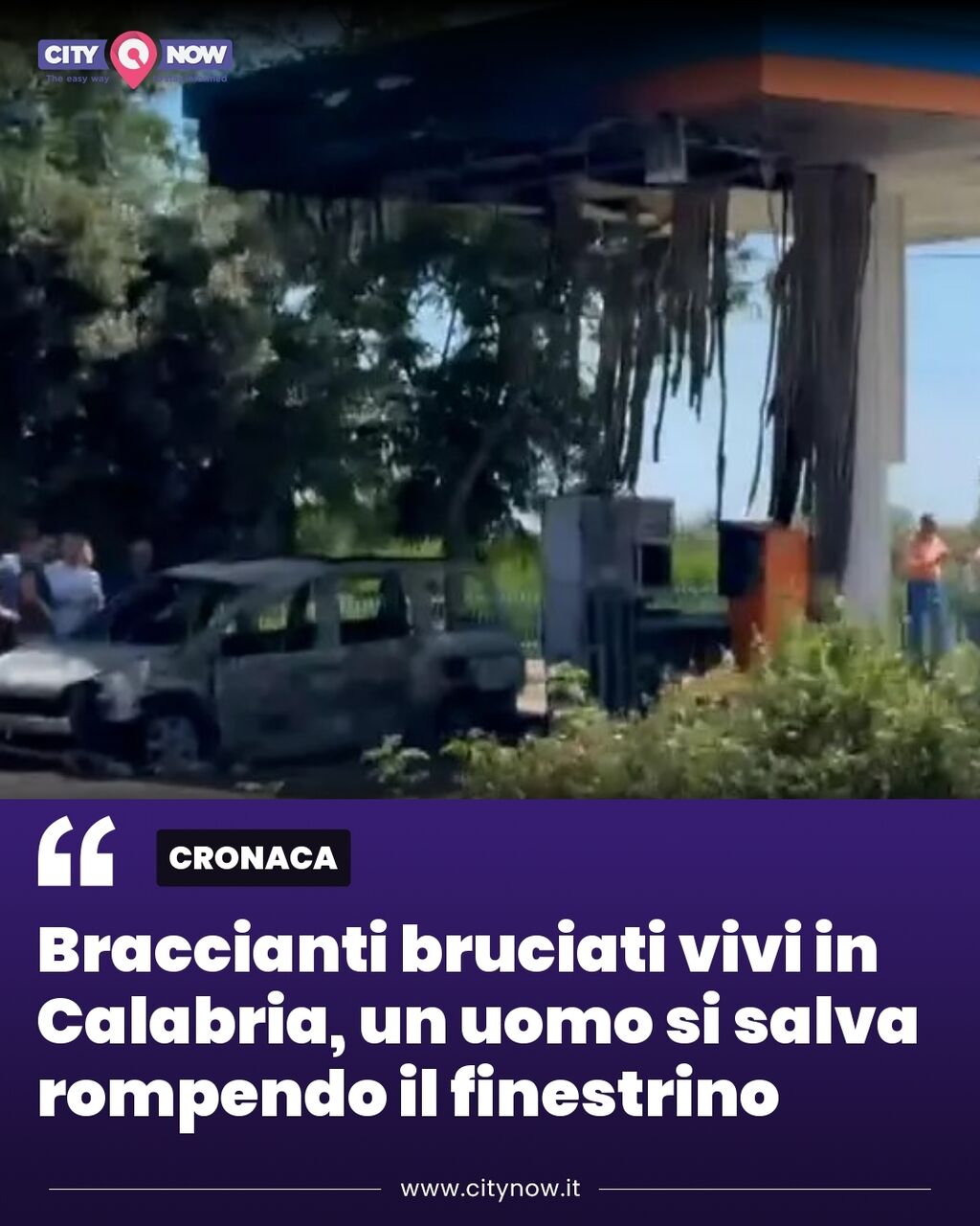 Braccianti bruciati vivi in Calabria, un uomo si salva rompendo il finestrino
