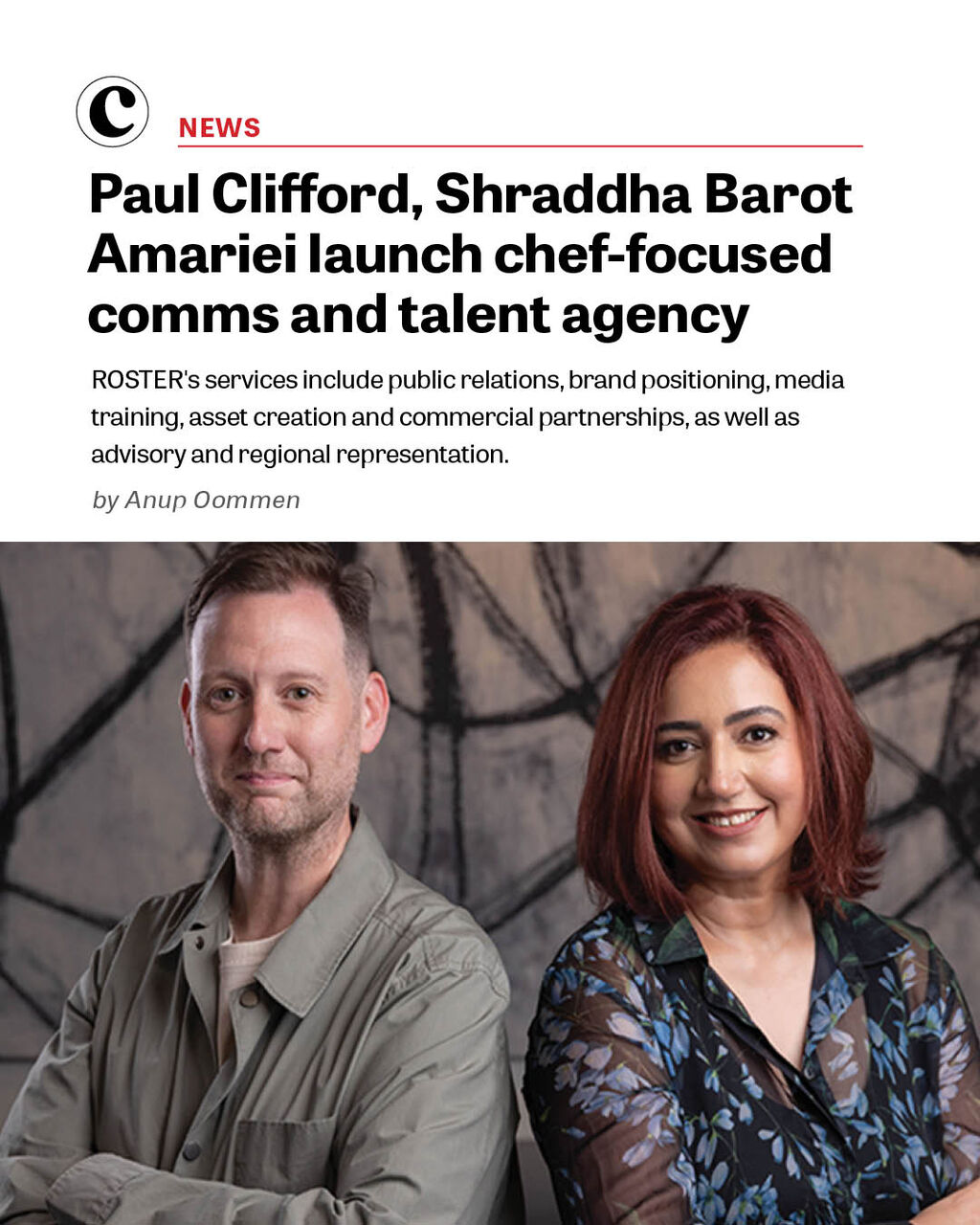 Paul Clifford, Shraddha Barot Amariei launch chef-focused communications and talent agency