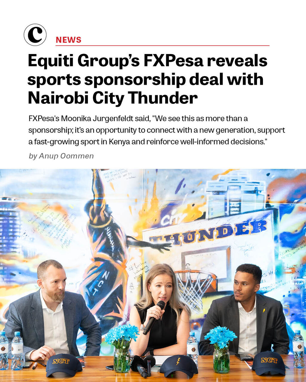Equiti Group&rsquo;s FXPesa reveals sports sponsorship deal with Nairobi City Thunder