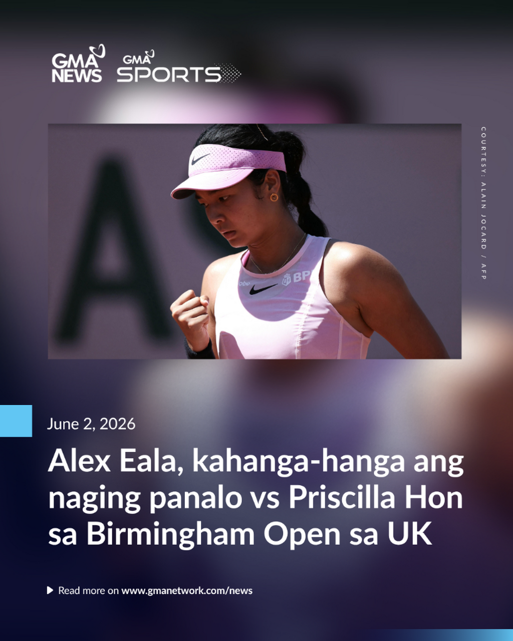 Alex Eala, kahanga-hanga ang naging panalo vs Priscilla Hon sa Birmingham Open sa UK