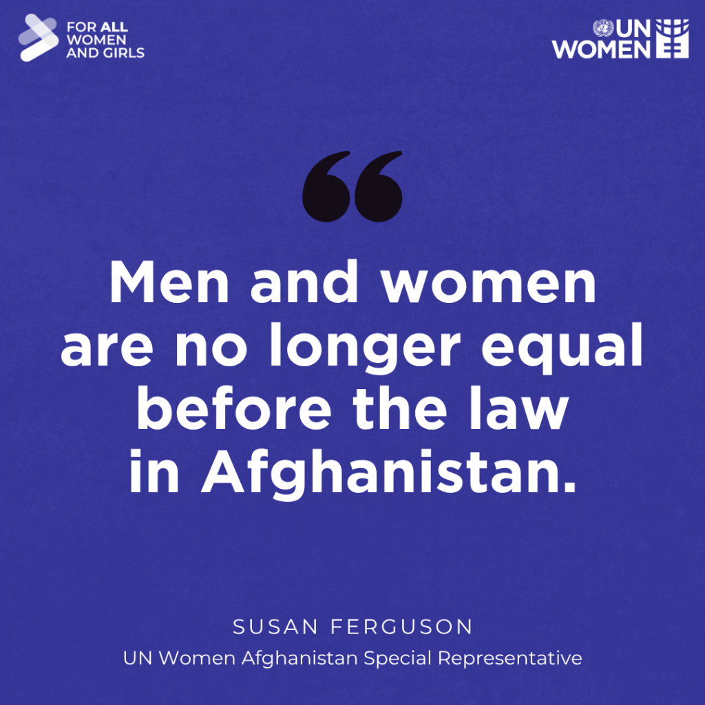 UN Women Afghanistan statement on Decree No. 18 issued by the de facto authorities