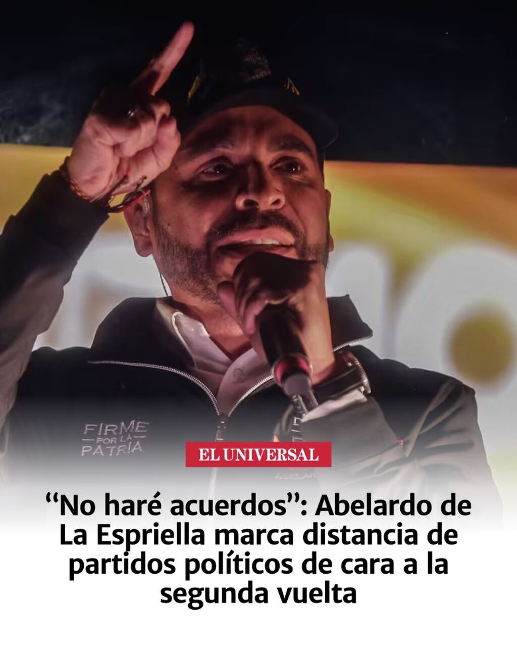 &ldquo;No har&eacute; acuerdos&rdquo;: Abelardo de La Espriella marca distancia de partidos pol&iacute;ticos