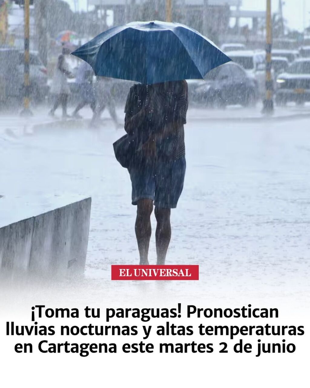 Pronostican lluvias nocturnas y altas temperaturas en Cartagena este martes 2 de junio