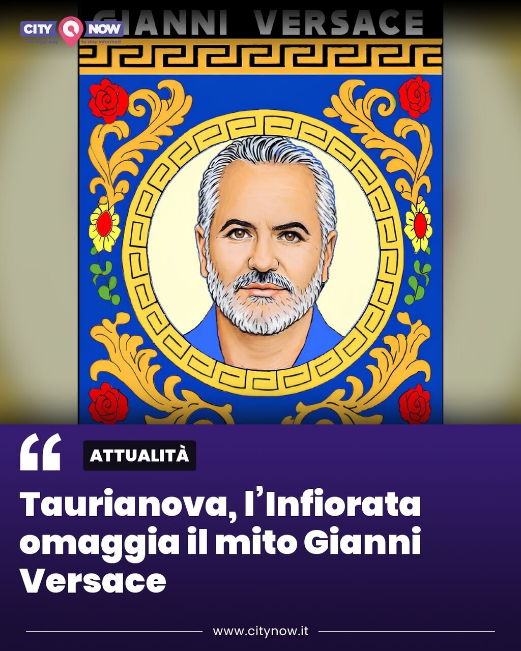 Taurianova, l&rsquo;Infiorata omaggia il mito Gianni Versace