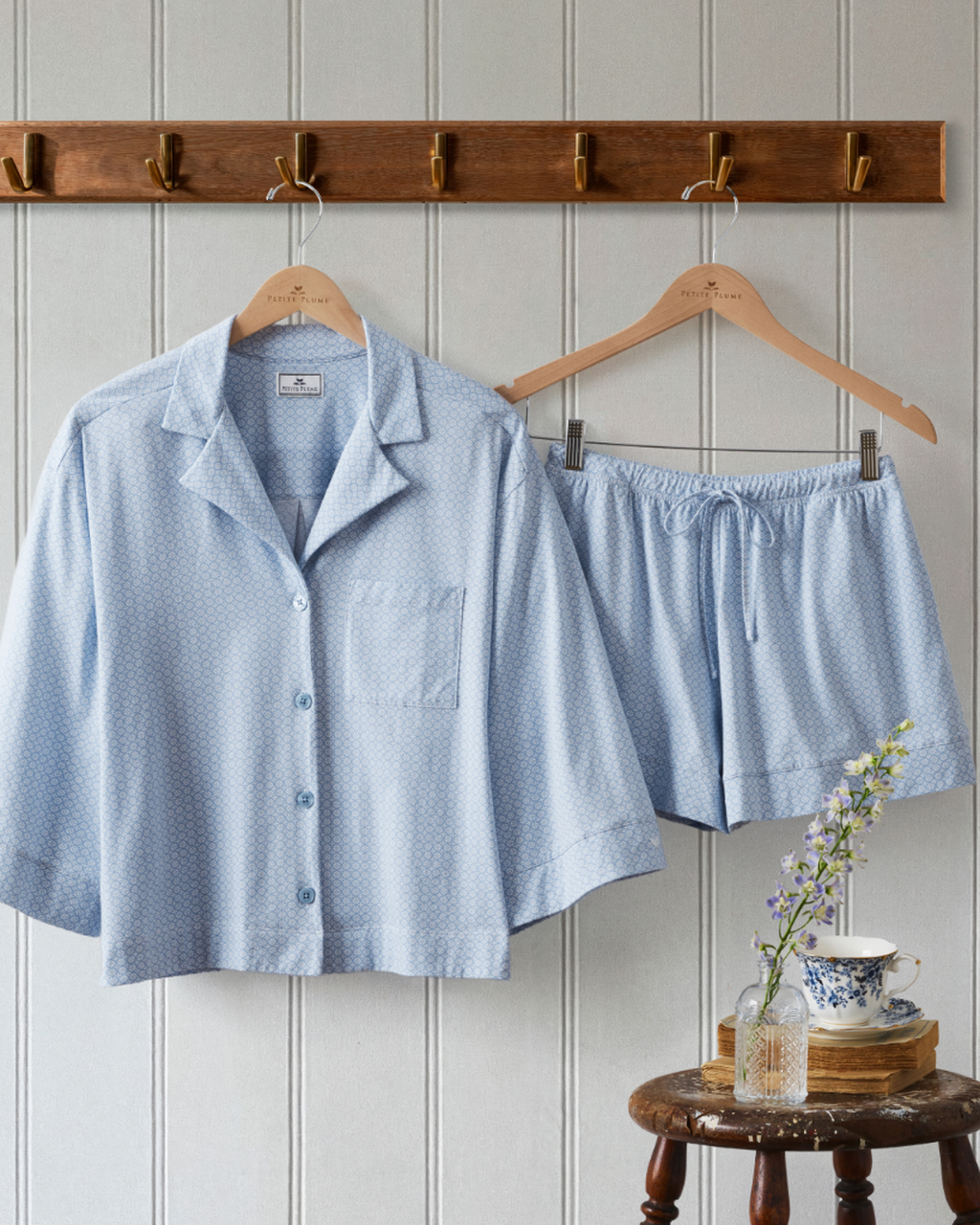 Periwinkle Geo Shorts Set