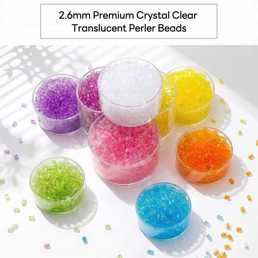 Crystal Clear Translucent Perler Beads