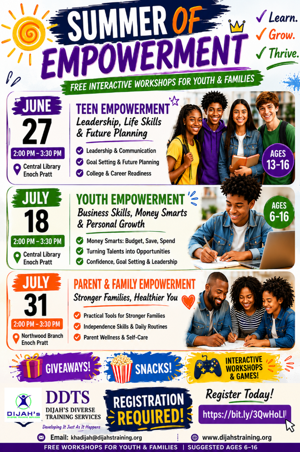 🌞 Summer of Empowerment &ndash; Free Workshops