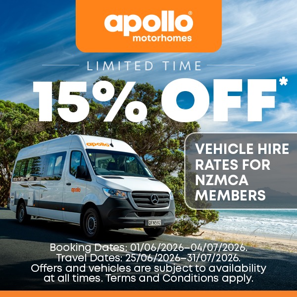 Apollo Motorhomes: Limited time, 15% OFF vehicle hire rates