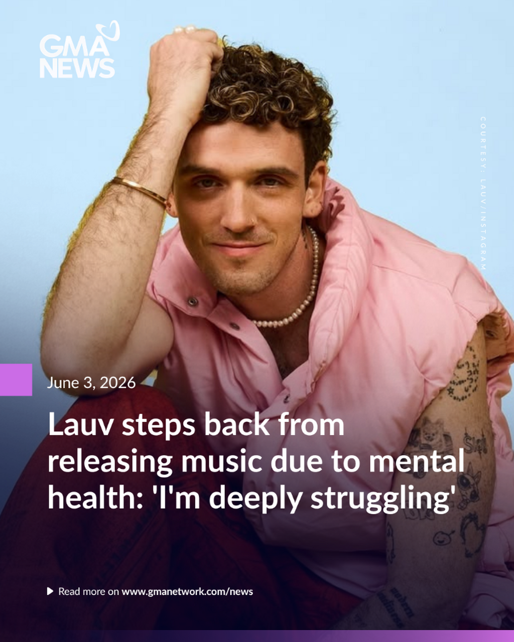 Lauv steps back from releasing music due to mental health: 'I'm deeply struggling'