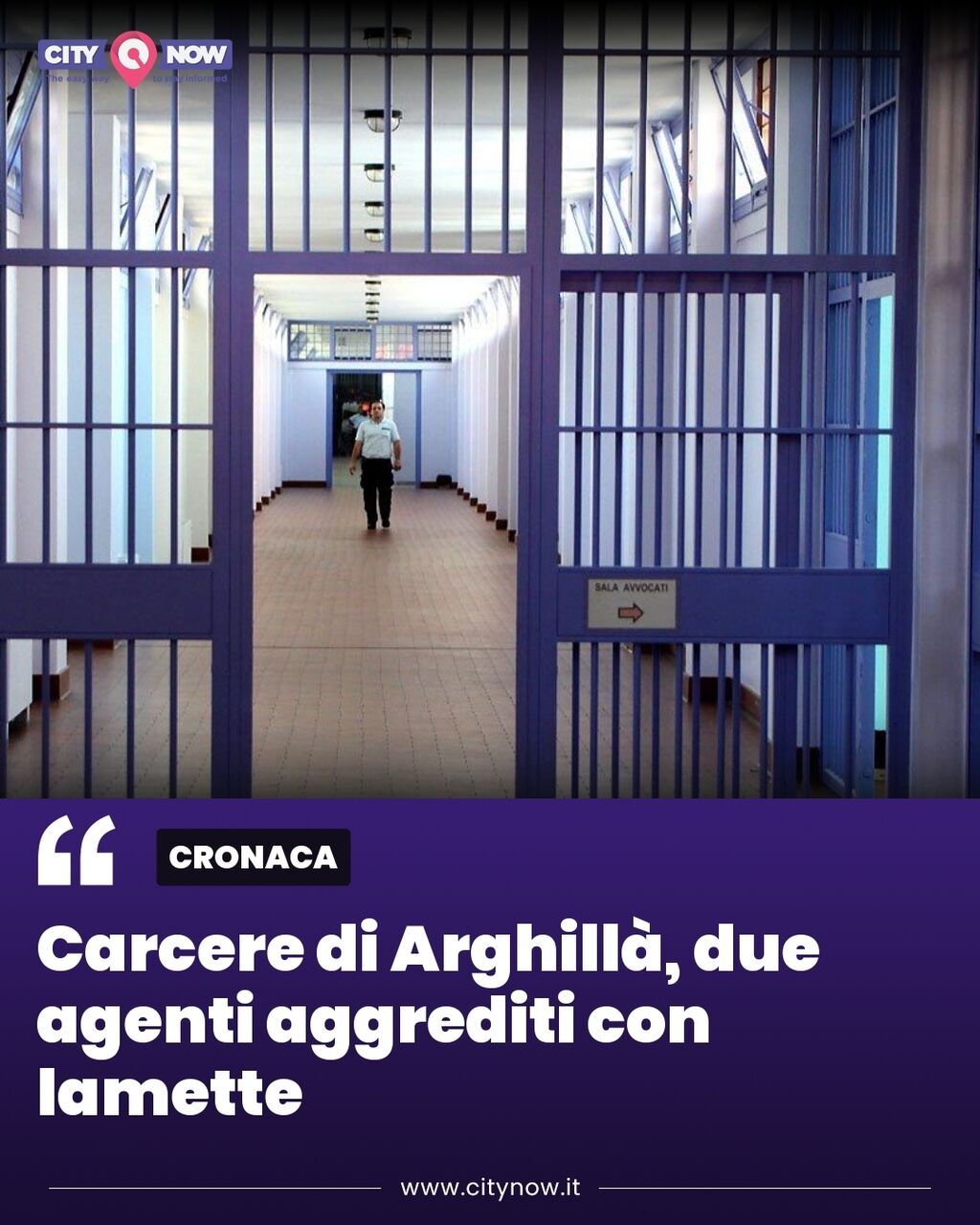 Carcere di Arghill&agrave;, due agenti aggrediti con lamette