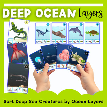 Deep Ocean Zones: Layers Card Game + Craft - Science Zones Classification