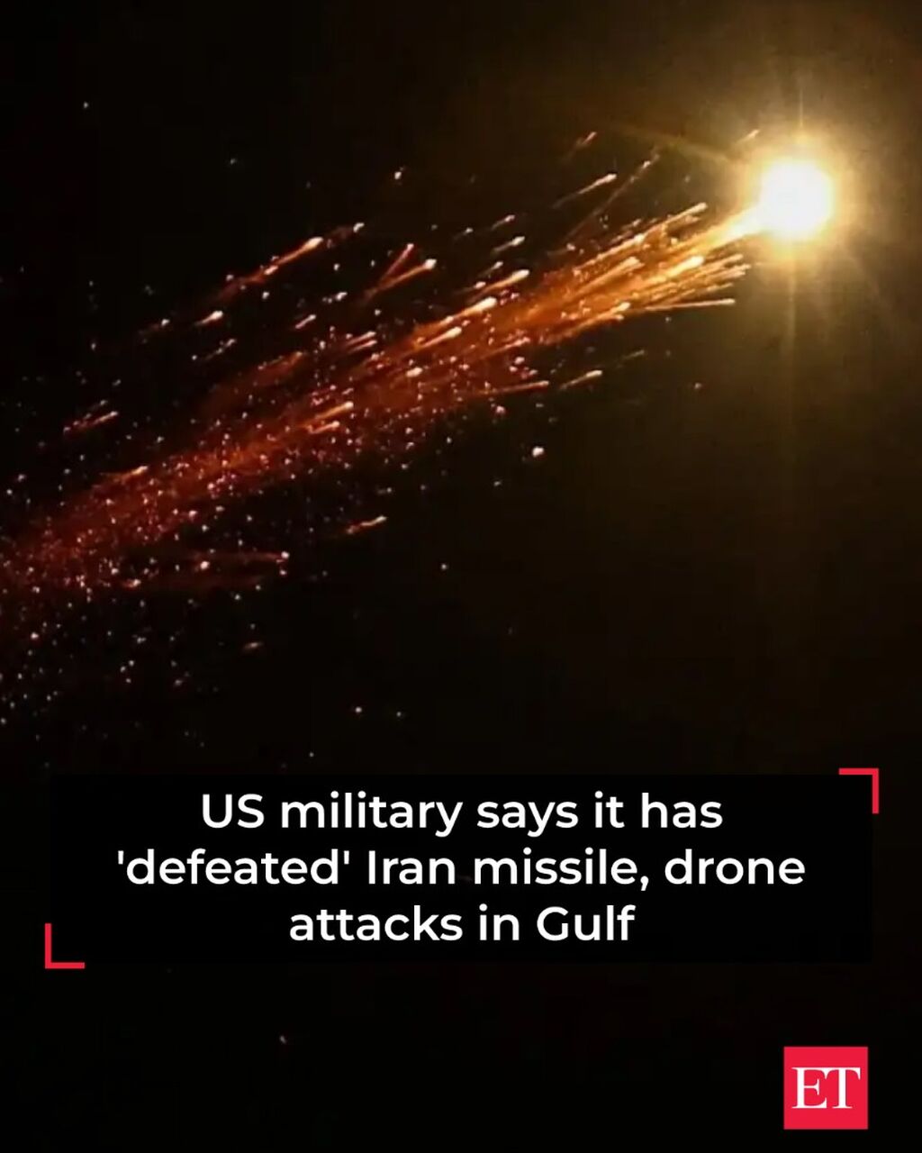 US military says it has 'defeated' Iran missile, drone attacks in Gulf - The Economic Times