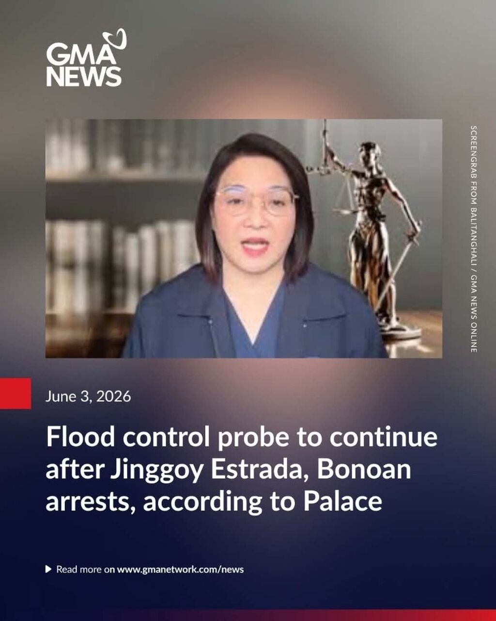 Flood control probe to continue after Jinggoy Estrada, Bonoan arrests, according to Palace