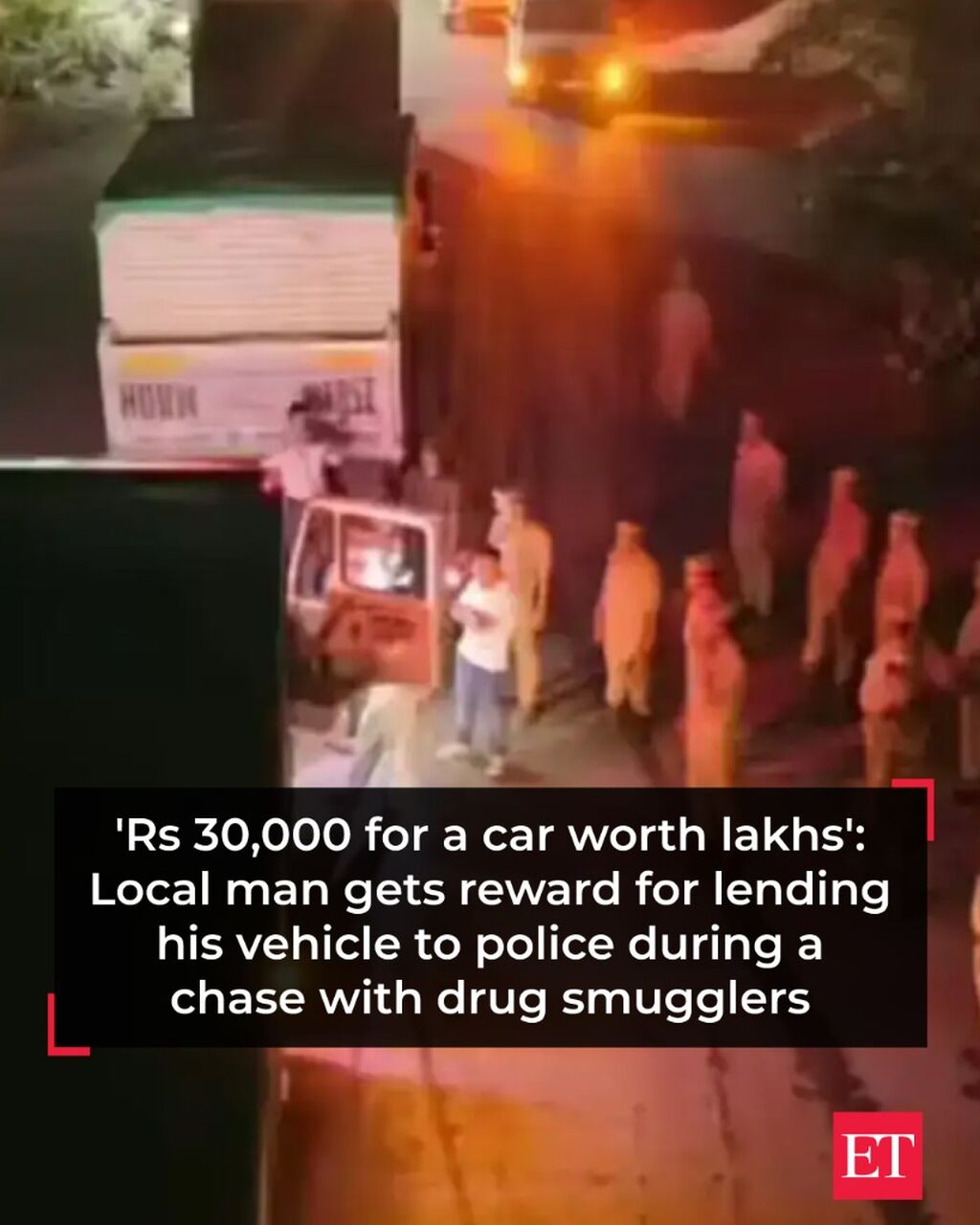 'Rs 30,000 for a car worth lakhs': Local man gets reward for lending his vehicle to police during a chase with drug smugglers - The Economic Times