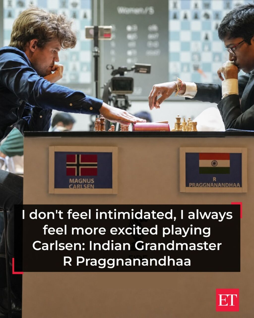 I don't feel intimidated, I always feel more excited playing Carlsen: Indian Grandmaster R Praggnanandhaa - The Economic Times