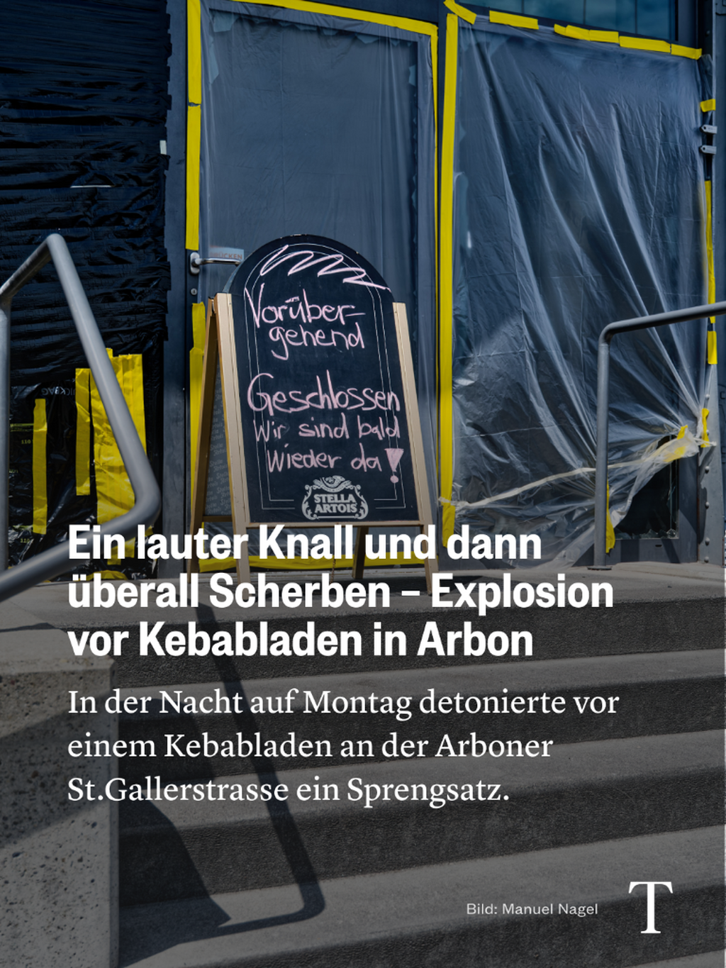 Explosion vor Kebabladen in Arbon