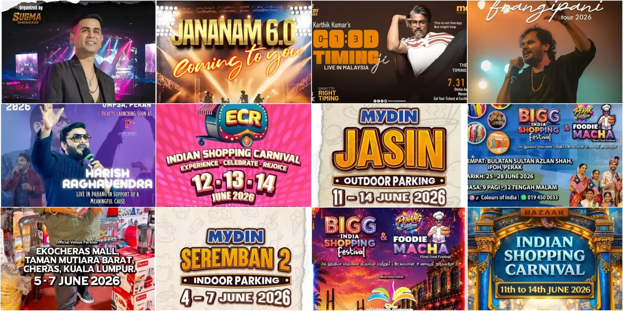 June 2026 Event Guide: Exciting Concerts, Comedy Show and Bazaars to Visit