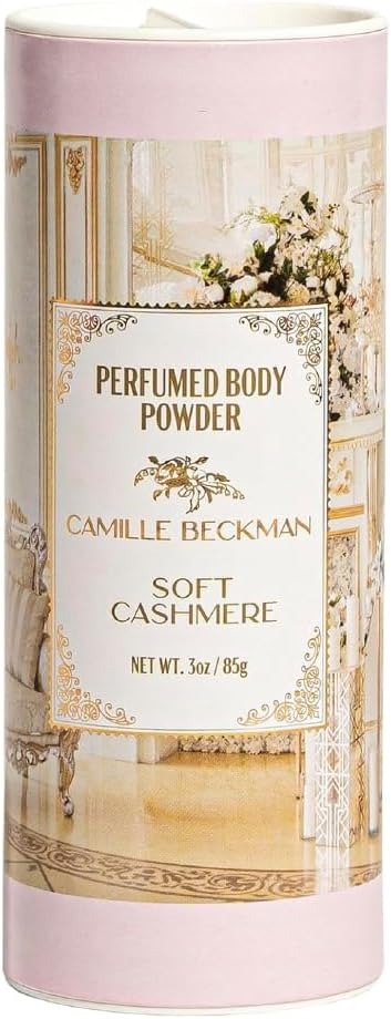 Soft Cashmere Scented Talc-Free Body Powder, Perfumed Dusting Powder, Camille Beckman, 3 Ounce