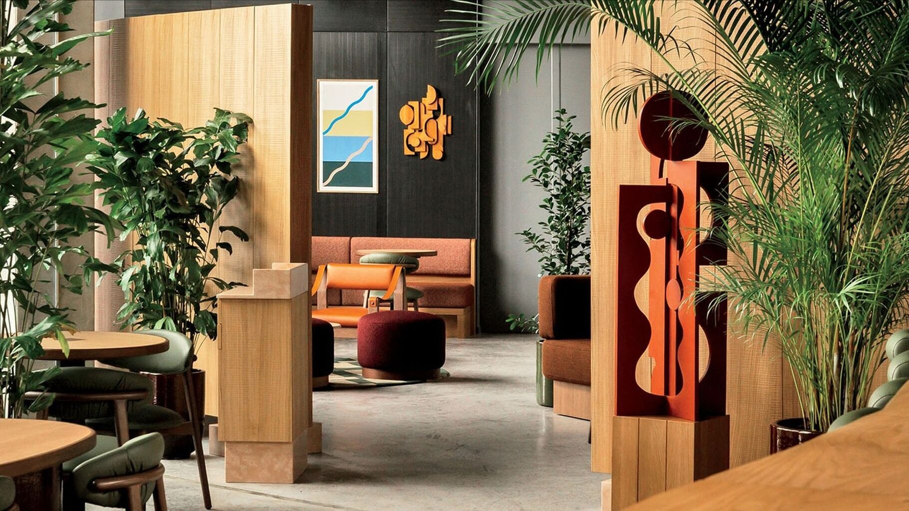 Danish Design Pillars Shine In This Stylish Restaurant And Lounge