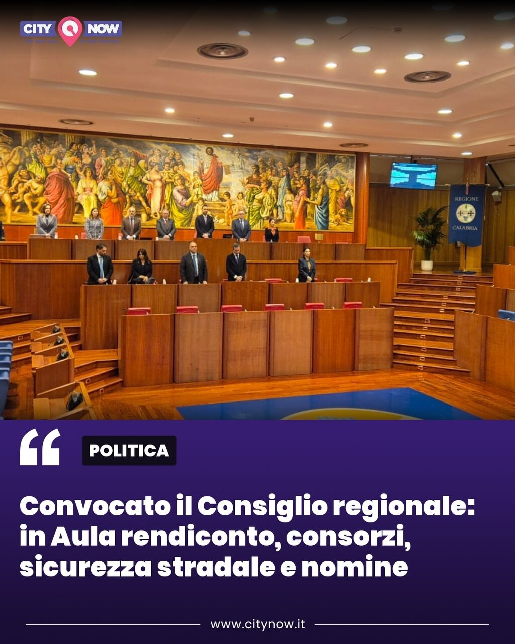 Convocato il Consiglio regionale: in Aula rendiconto, consorzi, sicurezza stradale e nomine