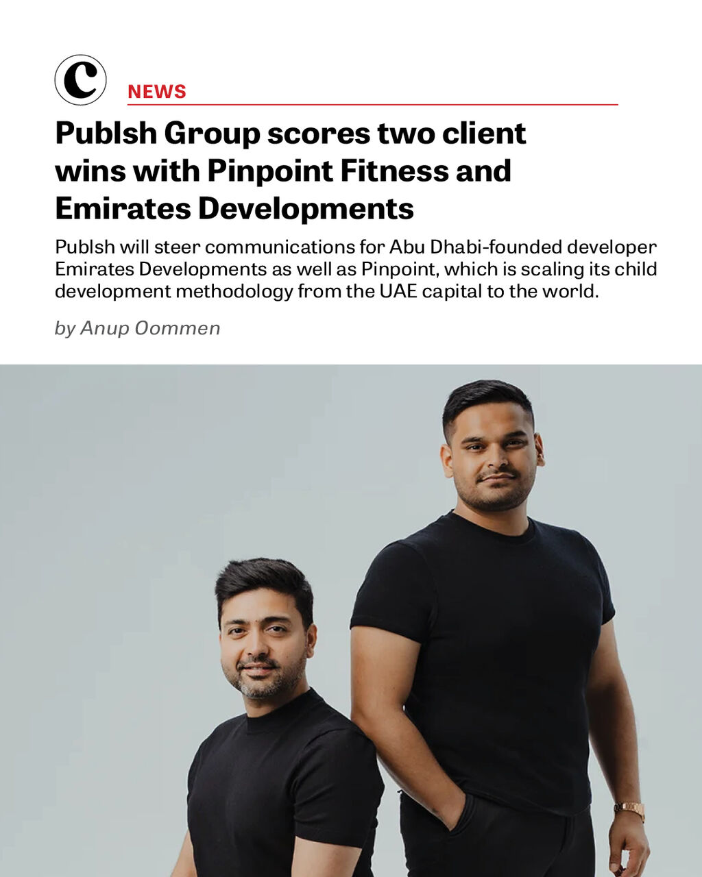 Publsh Group scores two client wins with Pinpoint Fitness and Emirates Developments