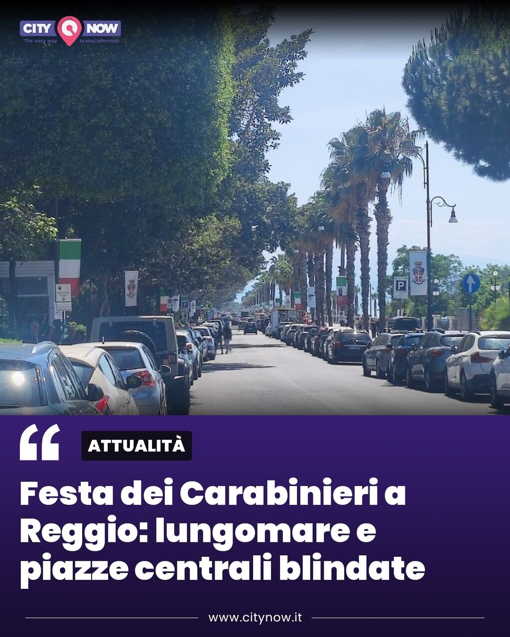 Festa dei Carabinieri a Reggio: lungomare e piazze centrali blindate