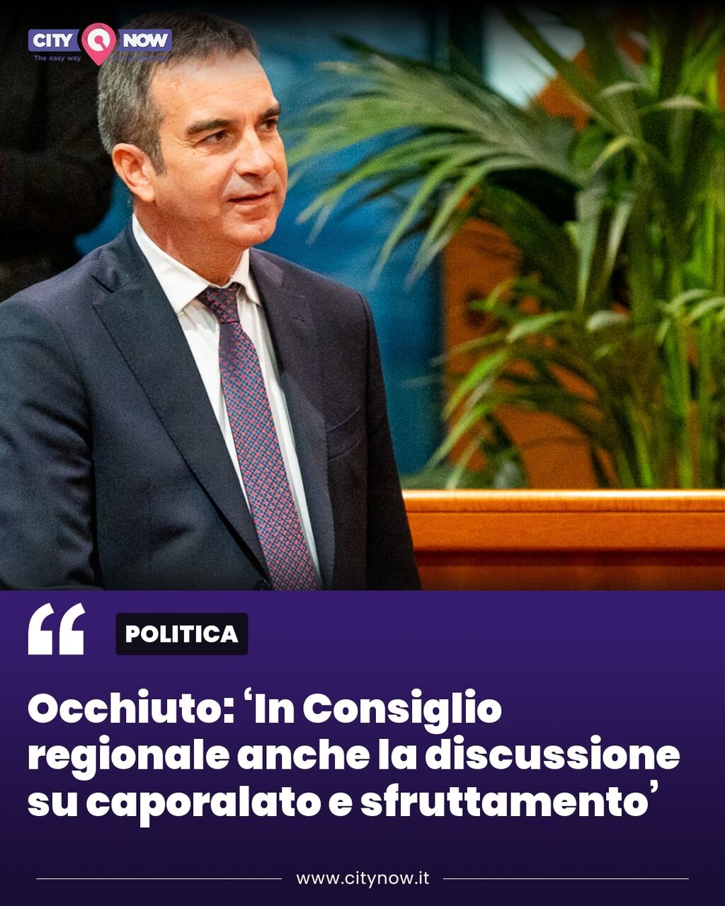 Occhiuto: &lsquo;In Consiglio regionale anche la discussione su caporalato e sfruttamento&rsquo;