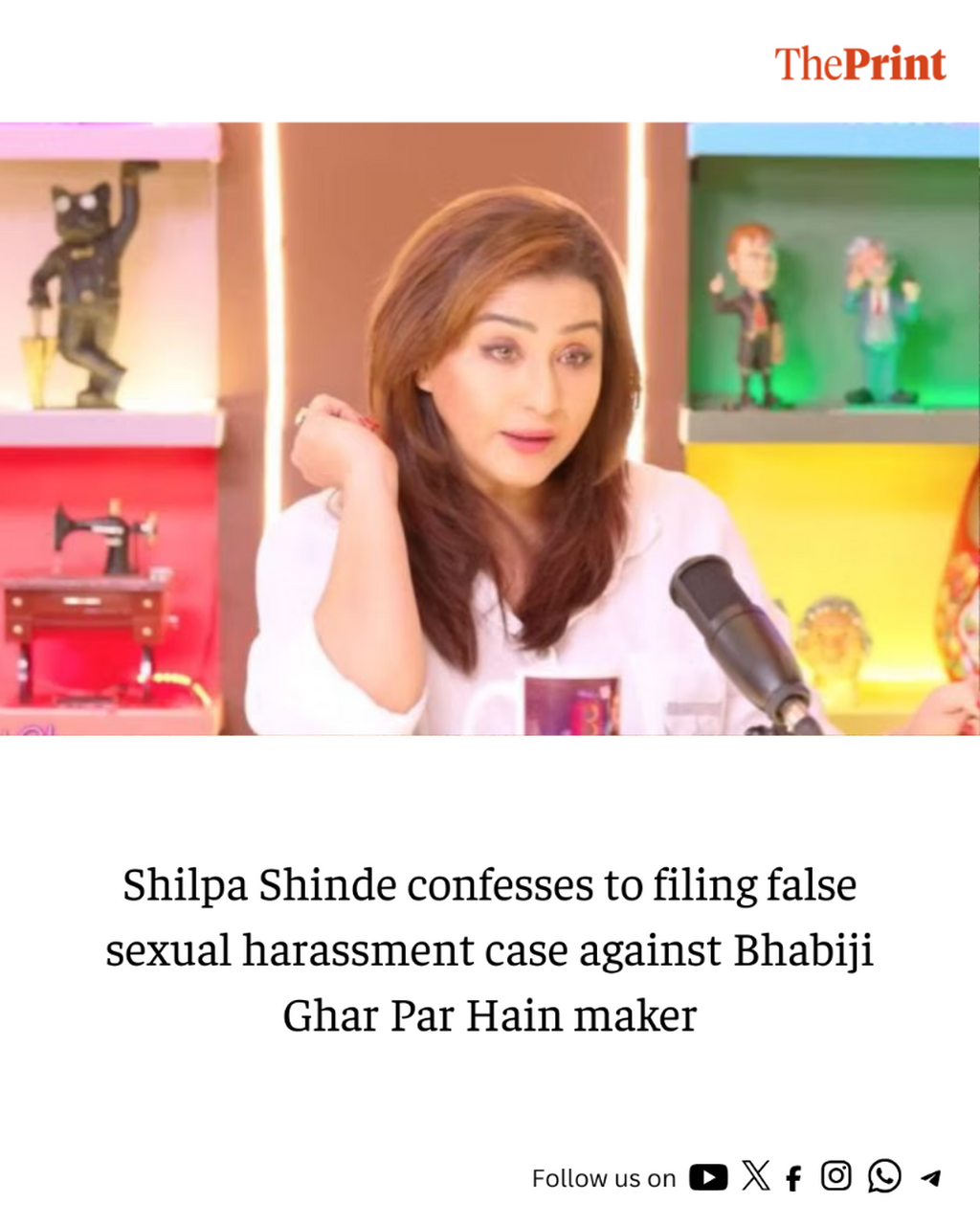 Shilpa Shinde confesses to filing false sexual harassment case against Bhabiji Ghar Par Hain maker
