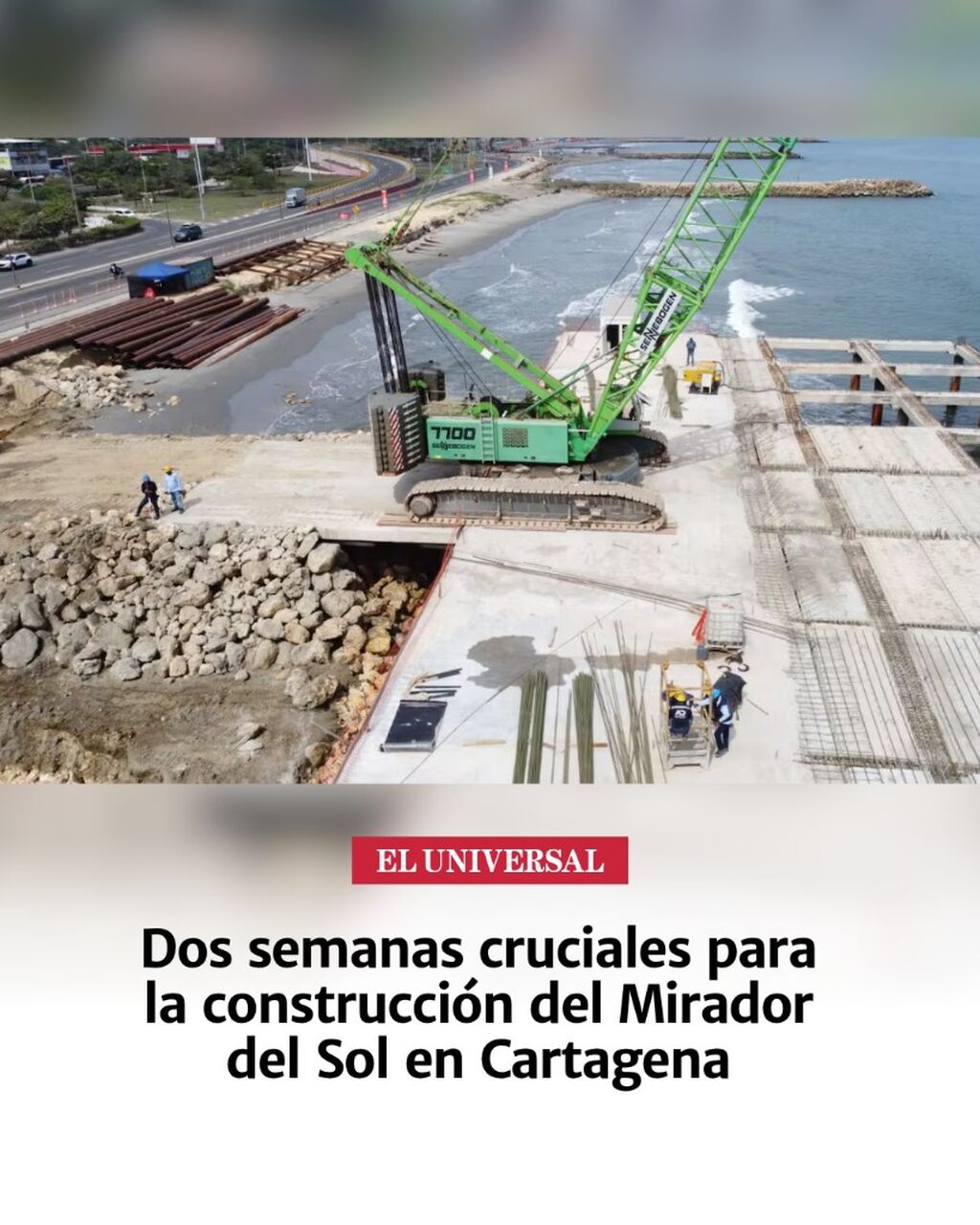 Dos semanas cruciales para la construcci&oacute;n del Mirador del Sol en Cartagena