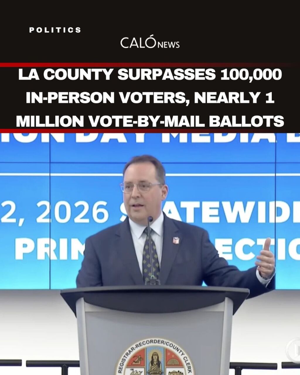 LA County surpasses 100,000 in-person voters, nearly 1 million vote-by-mail ballots