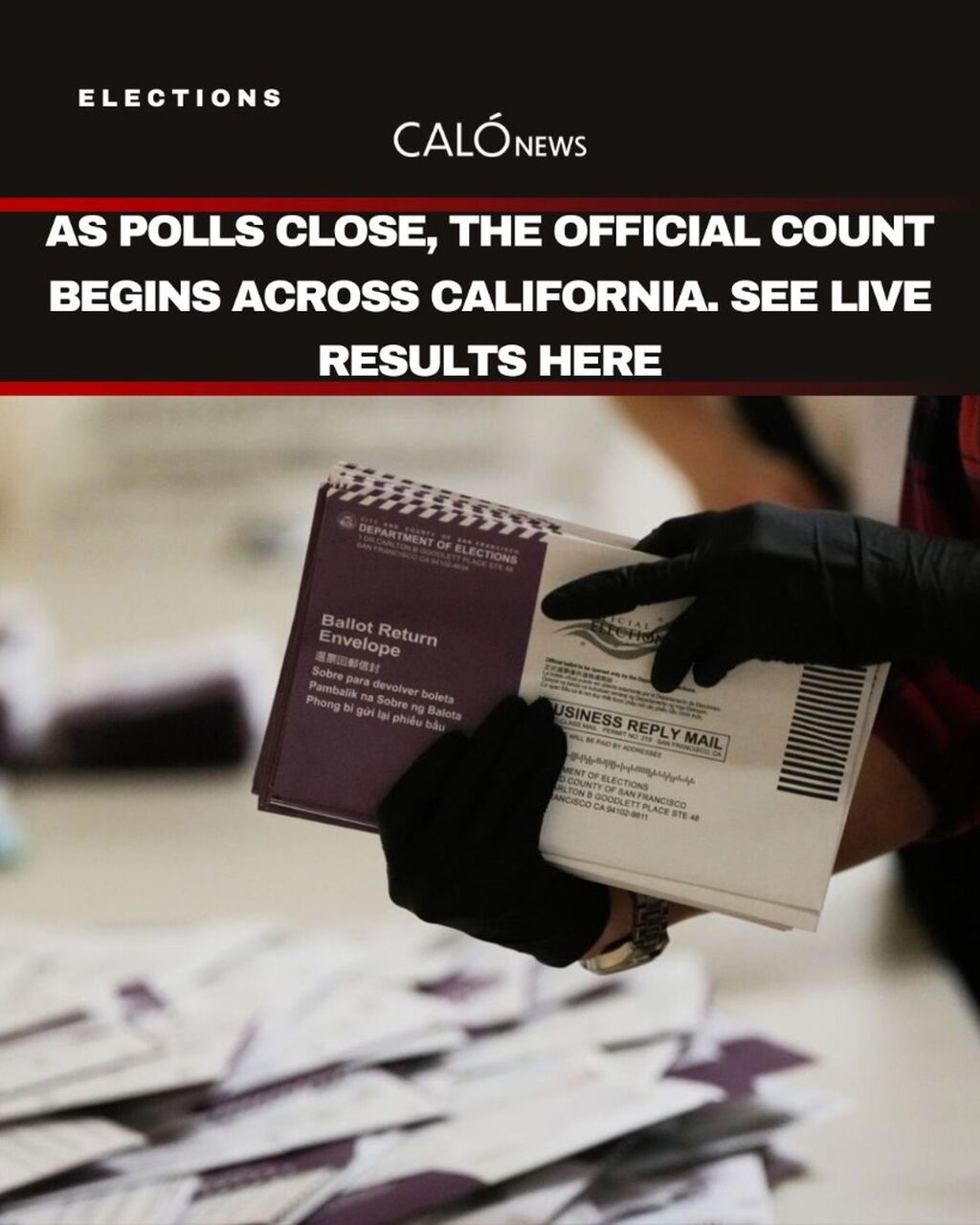  As polls close, the official count begins across California. See live results here