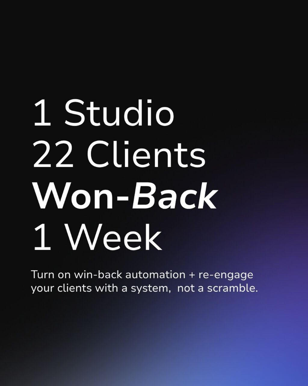 Win-Back Wednesday 