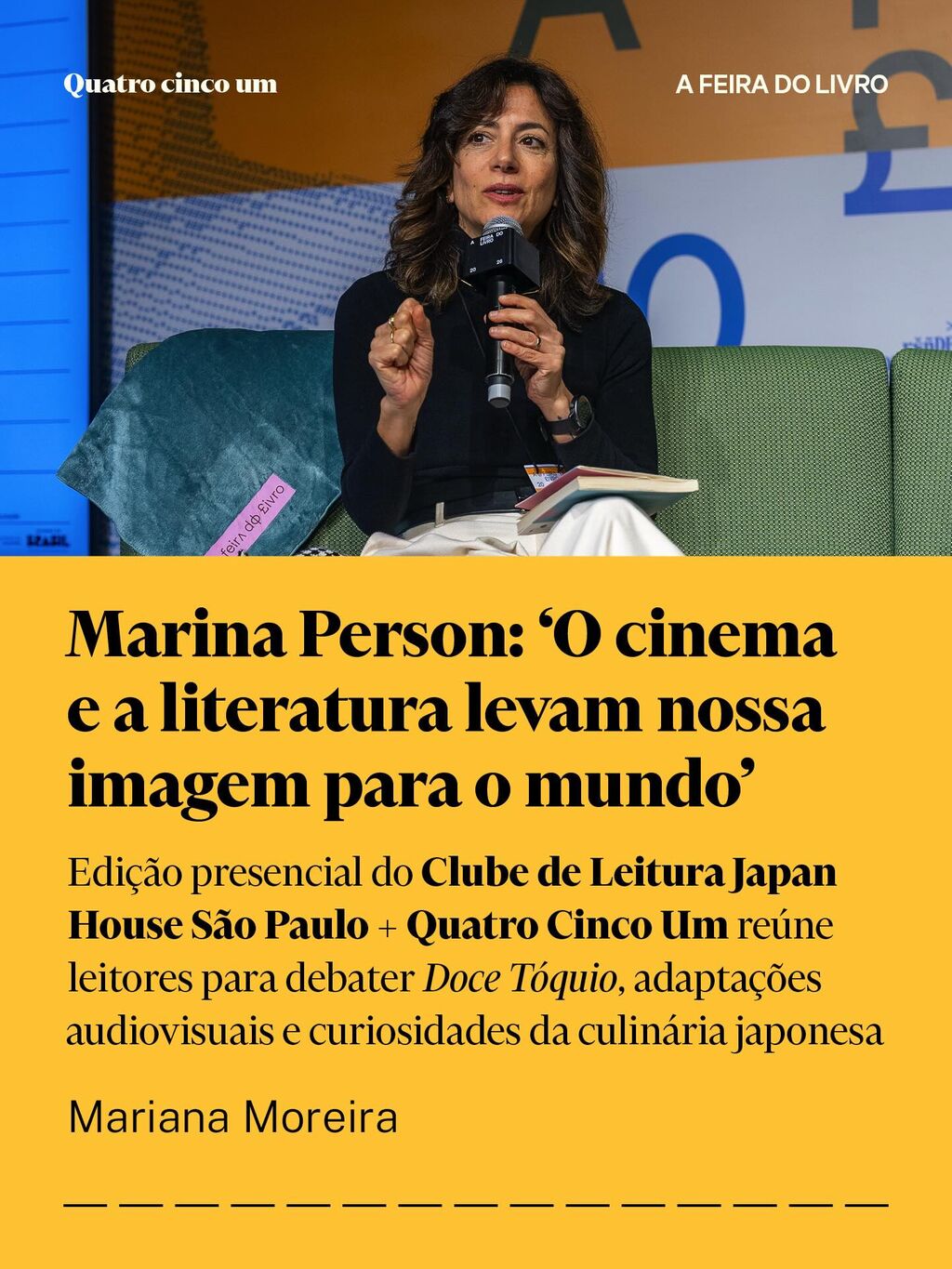 Marina Person: &lsquo;O cinema e a literatura levam nossa imagem para o mundo&rsquo;